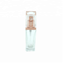 hot selling high-end 30ml clear empty liquid lotion glass foundation bottle